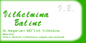 vilhelmina balint business card